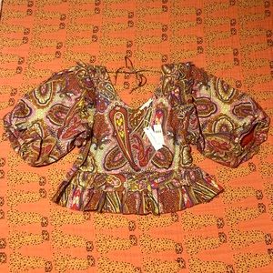 Anthropologie Paisley Print Blouse